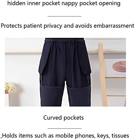 Calça de bolsa de urina Incontinência Cuidado calça de pântano de drenagem de ostomia para roupas idosas de cuidados