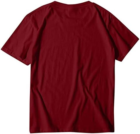 Camiseta do outono de verão para roupas de lady moda de manga curta Gráfico de pescoço de pescoço solto ajuste a camiseta