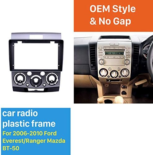 Painel de rádio de carro de 9 polegadas para Mazda BT50 2006-2010 quadro estéreo