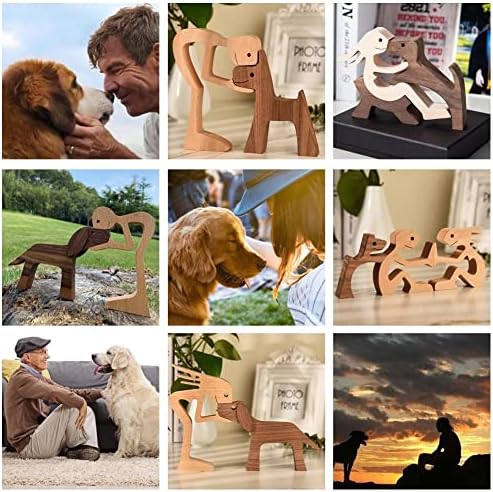 Escultura de madeira da casa Pawfect - o amor entre você e seu amigo - presente de simpatia para perda de cã