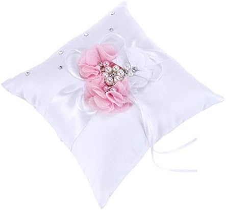 Travesseiro de portador de anel nuolux, travesseiro de pérola de anel de casamento de 2020cm decorado