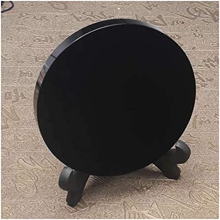 Saiyi Natural Black Obsidian Stone Circle Disk Placa redonda Fengshui Mirror para decoração de casa e escritório linda