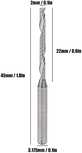 5pcs Ferramenta de moagem de flauta única Ferramenta CNC de bits de roteador CNC de ponta de tungstênio de tungsten