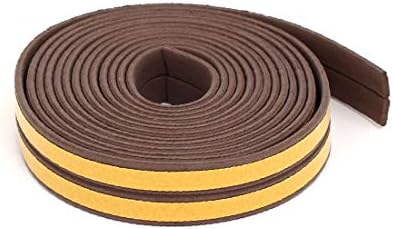 X-Dree 2,5m 8,2 pés Epdm espuma de borracha auto-adesiva Automotor de lúpulo Weatherstrip marrom 2pcs (2,5m 8,2 tortas Epdm Espuma de