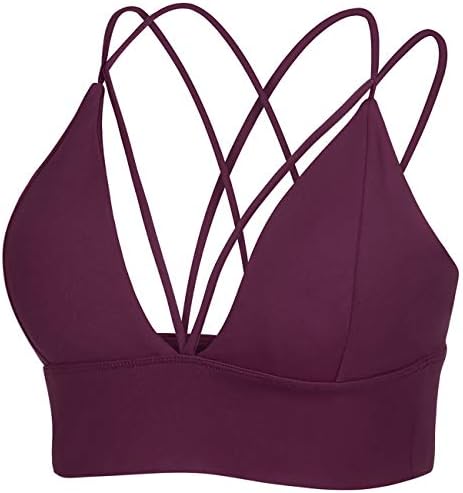 Motorun Strappy Strappy Bras para mulheres Cross Cross Back Suporte Treino de Suporte Executando Bra de Yoga