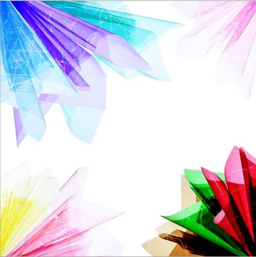 15pcs cor iridescente celofane 22 x 22 cor iridescente transparente para festival de aniversário para presente de
