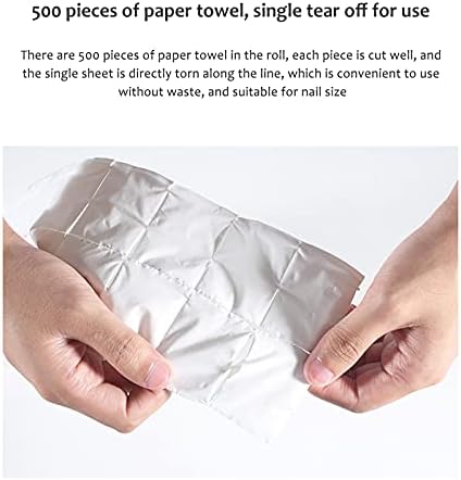Almofadas de algodão de limpeza de fiapos e rolo de 500 lençóais de removedor de celulose Swabs Manicure Womens Manicure
