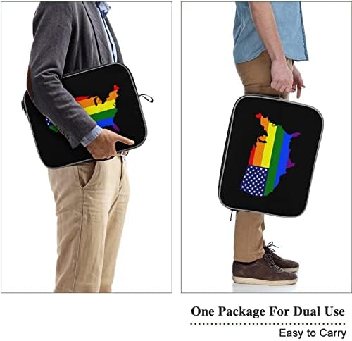 US Gay Pirde Rainbow Mapa Bandeira Laptop Caso de capa