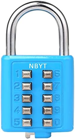NBYT 5 dígitos Padlock Digital Combination Lock, Button Safety Digital Lock, Aplicável a ginástica ou vestiário esportivo, caixa, caixa