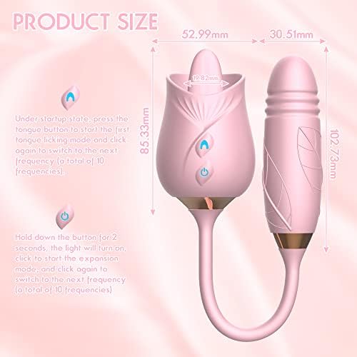 Rose Toy Vibrator for Woman Pleasure- 3 em 1 CLITORLULADOR LIMPELAÇÃO LIMENTO DE LIMENTO DE LIME