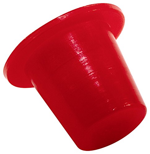 CAPLUGS Z235VQ2 Tampa e plugue cônicos de plástico. T-235-V, PE-LD, Cap od 0,15 ID do plugue 0,269, vermelho