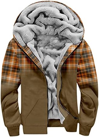 Jackets de flanela para homens, engrosse Sherpa forrada casacos de inverno quentes, vestiário gráfico vintage solto com