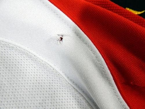 O jogo de Lehigh Valley Phantoms usou camisa de prática vermelha 56 dp16892 - jogo usado na NHL Jerseys