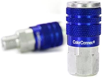 Couplador de ColorConnex e kit de plug, Automotive Type C, 1/4 NPT, azul, 14 peças - A72458C