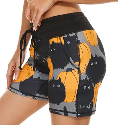 Moueey Women's Workout Shorts, executando shorts atléticos com bolsos