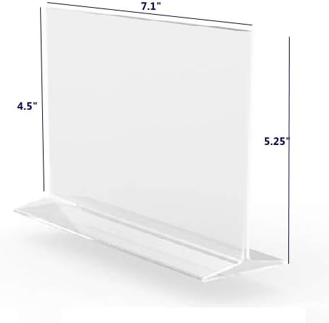 FixtUledIsplays® 6pk 7x5 Clear Poliestireno Picture Picture Menu Batreation Rack do titular da bancada 11193-7x5-3pk-npf Departamento