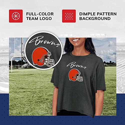 Camisa Certo NFL para Mulheres - Caminhada Croptada de Manga Curta