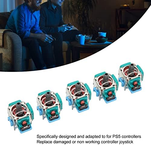 Novo Analog Stick para PS5, Joystick compacto e preciso gamepad 3D, Joystick de substituição para PS5, 5pcs Substituição