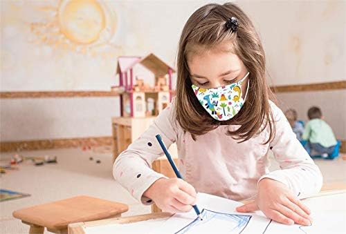 Máscara facial reutilizável para crianças | Máscara infantil respirável de 2 pilotas de tecido | 2 pacotes