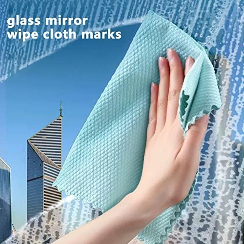 Escala de peixe Limpe o pano de limpeza listrado Microfiber espelho espelho de vidro de aço inoxidável pano de limpeza pano
