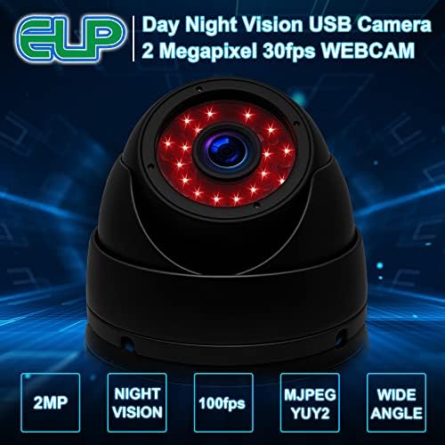 1080p Day Night Vision Câmera USB IR IR Infravermelho Webcam com Dome Housing House Home Home Home Câmera CCTV PC Para computador Mini UVC USB2.0 USB à prova d'água com câmera Câmera de alta velocidade externa de alta velocidade