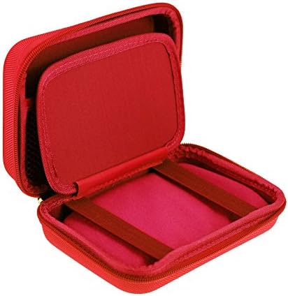 Navitech Red Pocket/Portable/Mobile Printer de transporte compatível com a impressora HP Sprocking Zink Pocket