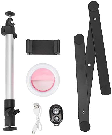 Luz de anel LED, USB 33LED 5600K Tabela Telefone Preencha a lâmpada com clipe de telefone e controle remoto para transmissão ao vivo Selfie Beauty Makeup Commercial Shooting