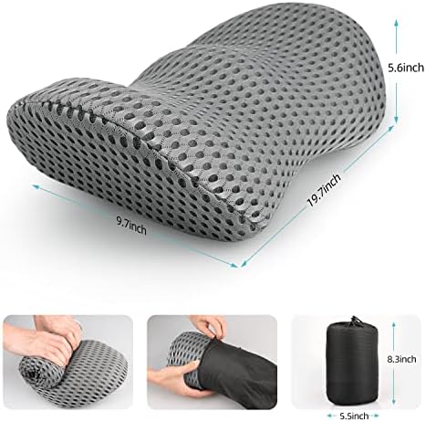 Travesseiro de suporte lombar Agokud, travesseiro traseiro para cadeira de escritório e assento de carro, travesseiro de apoio
