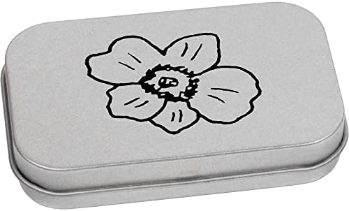 Azeeda 'Flor' Metal Articled Stationery Tin/Storage Box