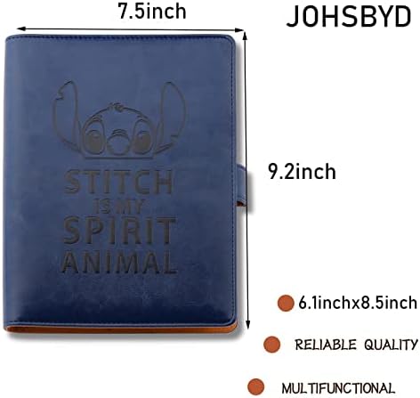 Johsbyd Stitch Lover Gifts Stitch Is My Spirit Animal Leather Notebook Filme Gift Gifts Birthday Gifts For Women Family Friends Graduation Gifts