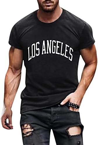 XXVR Soldado masculino Camisetas de manga curta, rua de verão LA Impressa Jesus Cruzado Athletics Impresso Muscle Crewneck
