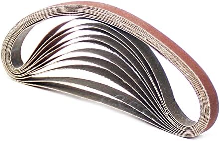 Utoolmart 0,4 polegadas x 13 polegadas 400 lençrando cinturão de lixa de alumínio de alumínio Cintos de lixa para tira portátil Larda
