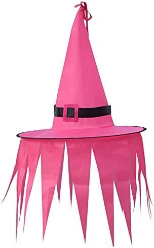 Yiisu 63pn63 luminoso chapéu de bruxa Halloween Party Outdoor Hat Decoration Decoração luminosa