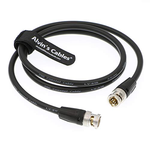 Cabos de Alvin 12g HD SDI Video Coaxial Cable BNC masculino para masculino para câmera de vídeo 4K 1M