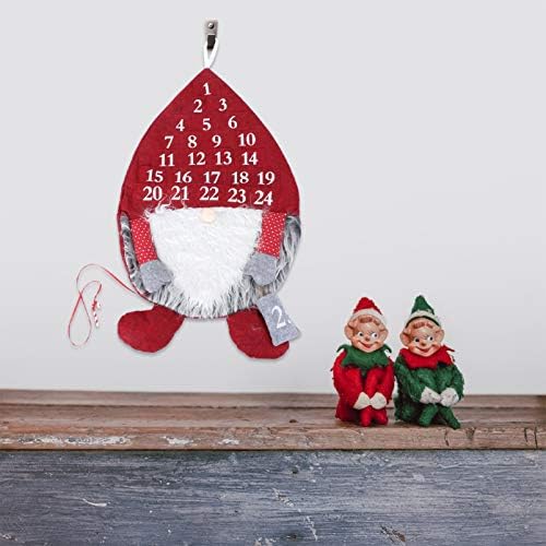 Ushobe sueco tomte santa gnomos natal calendário advento gnomos sentiu contagem regressiva calendário advento calendário para a porta de parede de casa interna pendurando decors