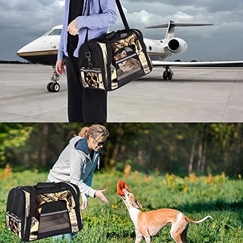 Caveira de portador de animais de estimação em transportadoras de viagem de animais de estimação de lados mívores para gatos, cães cachorros confortam portátil portátil Pet Saco Airline aprovado