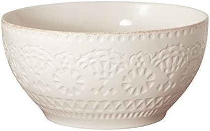 Pfaltzgraff Chateau Cream Serving Bowl, 9 polegadas, creme, branco, 4 quartos