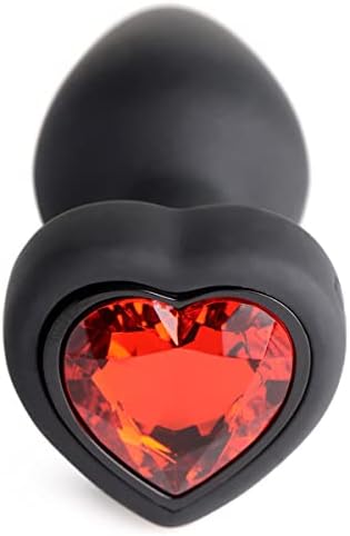 Faíscas de booty 28x Vibratando Silicone Red Heart Anal Plug - Pequeno
