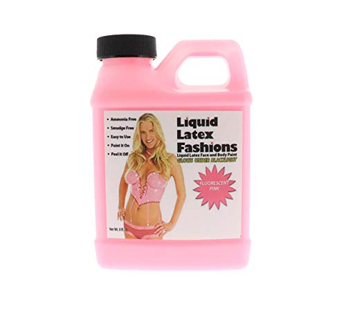 Moda de látex líquido - Amônia Free Halloween Fluorescent Pink Body Paint, ideal para obras de arte, teatro, festas, peças escolares, cosplays e concertos - 8 oz