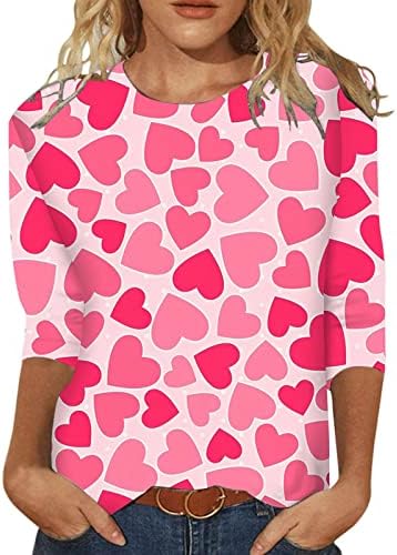 Sorto do Dia dos Namorados para mulheres Pulloves gráficos felizes camisas do dia dos namorados, pullover de pullover