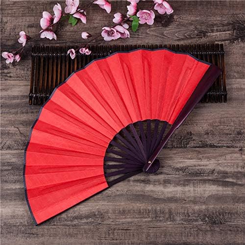 Meie diy fã chinês japonês cor lisa de cor de bambu grande e delgado e desbaste de festas de festas em casa para homens/mulheres fãs