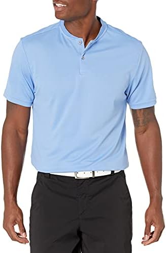 PGA Tour Men Pique de manga curta de camisa de pólo de golfe com colarinho casual