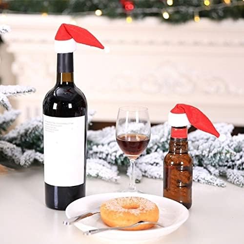 3pcs Capas de garrafa de vinho de Natal, bolsas de vinhos de mapa de natal santa boneco de neve de vinhos de vinhos para o natal noiva
