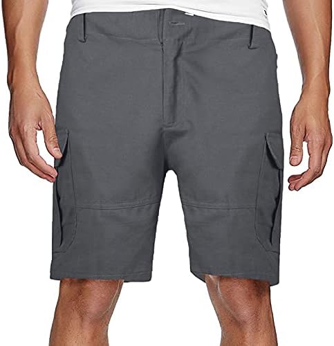 Botão de bolso de Pocket de Firero Men resiliência casual short solto shorts elásticos de cintura de verão sólido corredor sólido