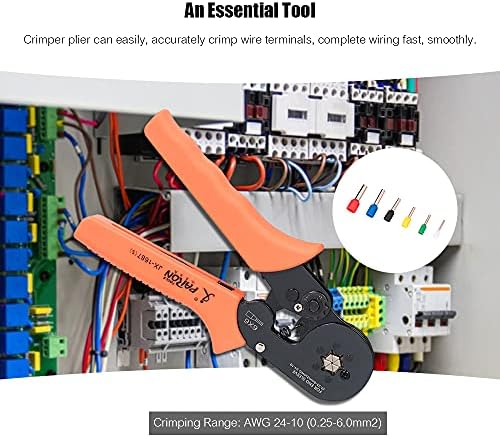 Kit de ferramentas de crimpagem Skyen inclui 24-10 AWG Ajuste Ajuste Crimper Pelier 600pcs Conectores de fio isolados