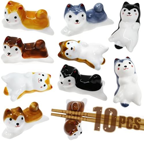 Conjunto de pauzinhos de gato de 10 pacote, porcelana japonesa porcelana