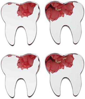 50 pcs de dentes DIY formam o adesivo de espelho de parede, cuidado odontológico de dentes espelhados para decoração