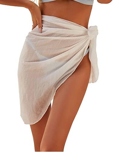 Zaful Women's Sarong Concobres de praia embrulham biquíni encobrir coberturas de chiffon para roupas de banho