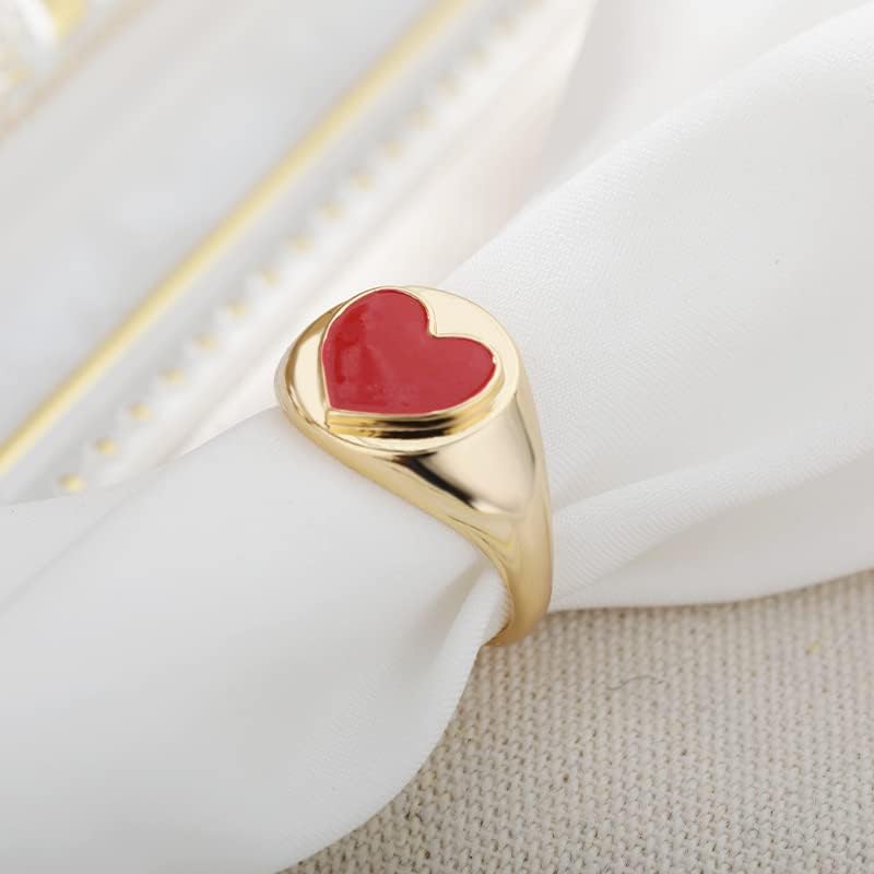 Loyjoy vintage goten odle anéis para mulheres meninas cor de ouro ying yang tulip margarida anel de casamento jóias de casal - yinyang - cor de lasca