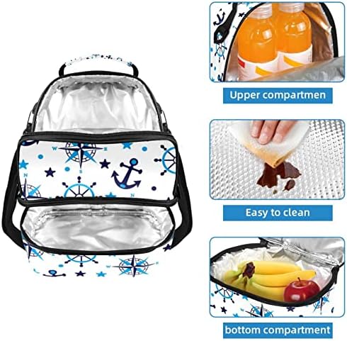 Lancheira isolada para homens homens, lanchonete de deck duplo à prova de vazamento Picnic RECLICER Bag para escola